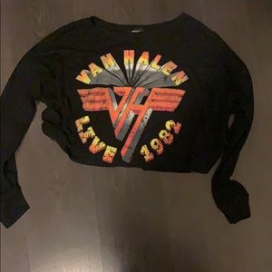 Crop long sleeve top